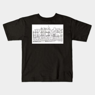 Streetscene in Pozzuoli Line Drawing Kids T-Shirt